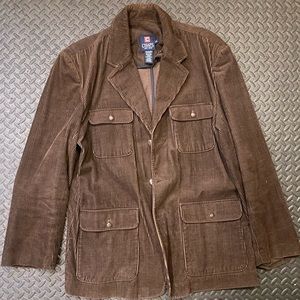 Chaps brown corduroy jacket size large